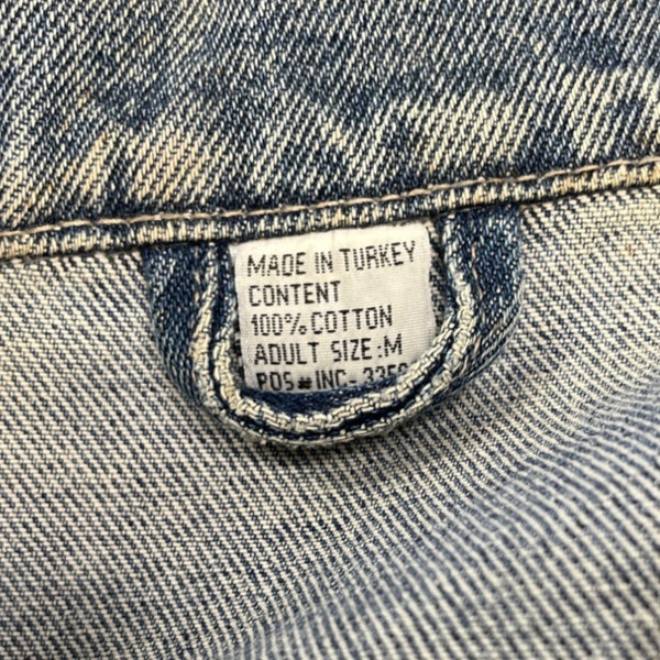 Vintage El Rey Del Mundo Classic Blue Embroidered Denim Men's Jacket Size L