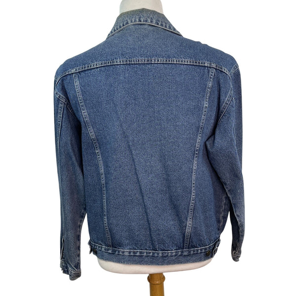 Vintage El Rey Del Mundo Classic Blue Embroidered Denim Men's Jacket Size L