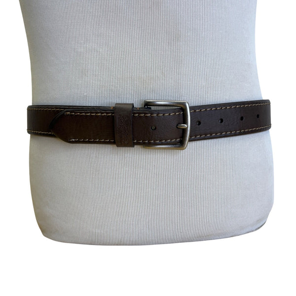 Mens Levis Brown Synthetic Leather Belt With Metal Buckle Size L 38-40