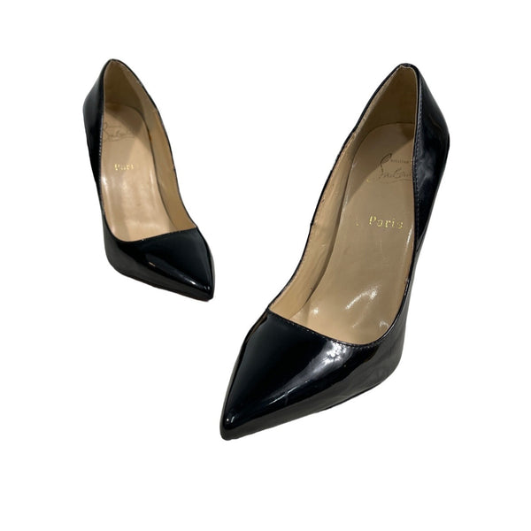 Christian Louboutin So Kate Leather Black Stiletto Pumps Sz 40