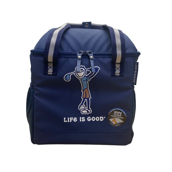 Life Is Good Navy Kids Insulated Cooler Bag With Stain Repellent Exterior