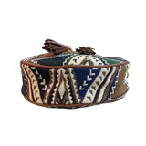 Women's Brown Native Aztec Print Woven Crossbody Bag Sz S