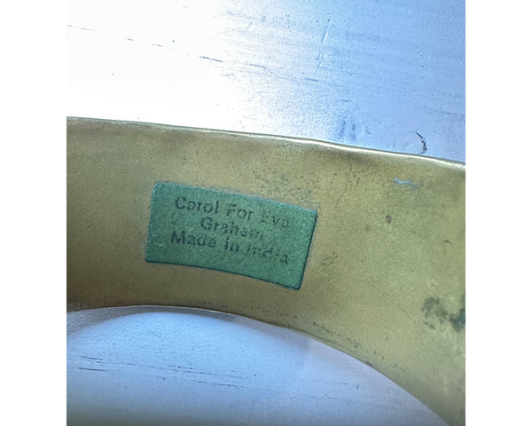 Vintage Brass Bangle Bracelet made in India