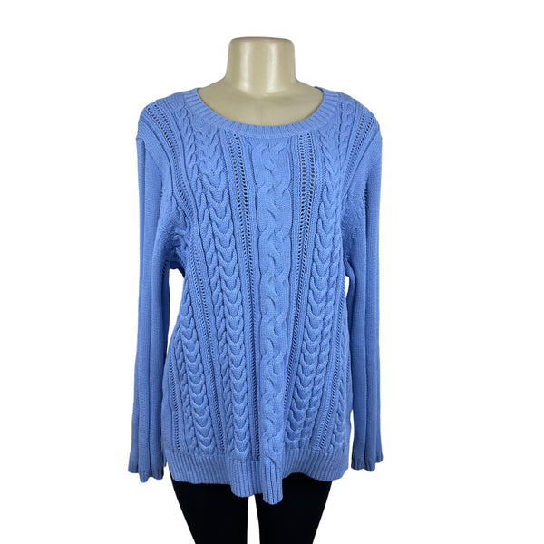 Talbots Women's Blue Knitted Thick Long Sleeve Sweater Sz XL - NWT