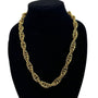 German Twisted Women's Gold Tone Rope Chain Necklace - 23in