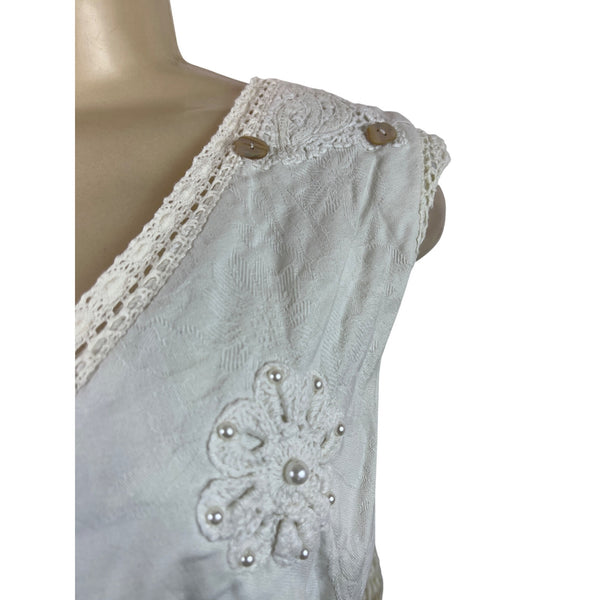 Kathryn Deene Women's Crochet Lace Sleeveless Cardigan Vest Size 22/34