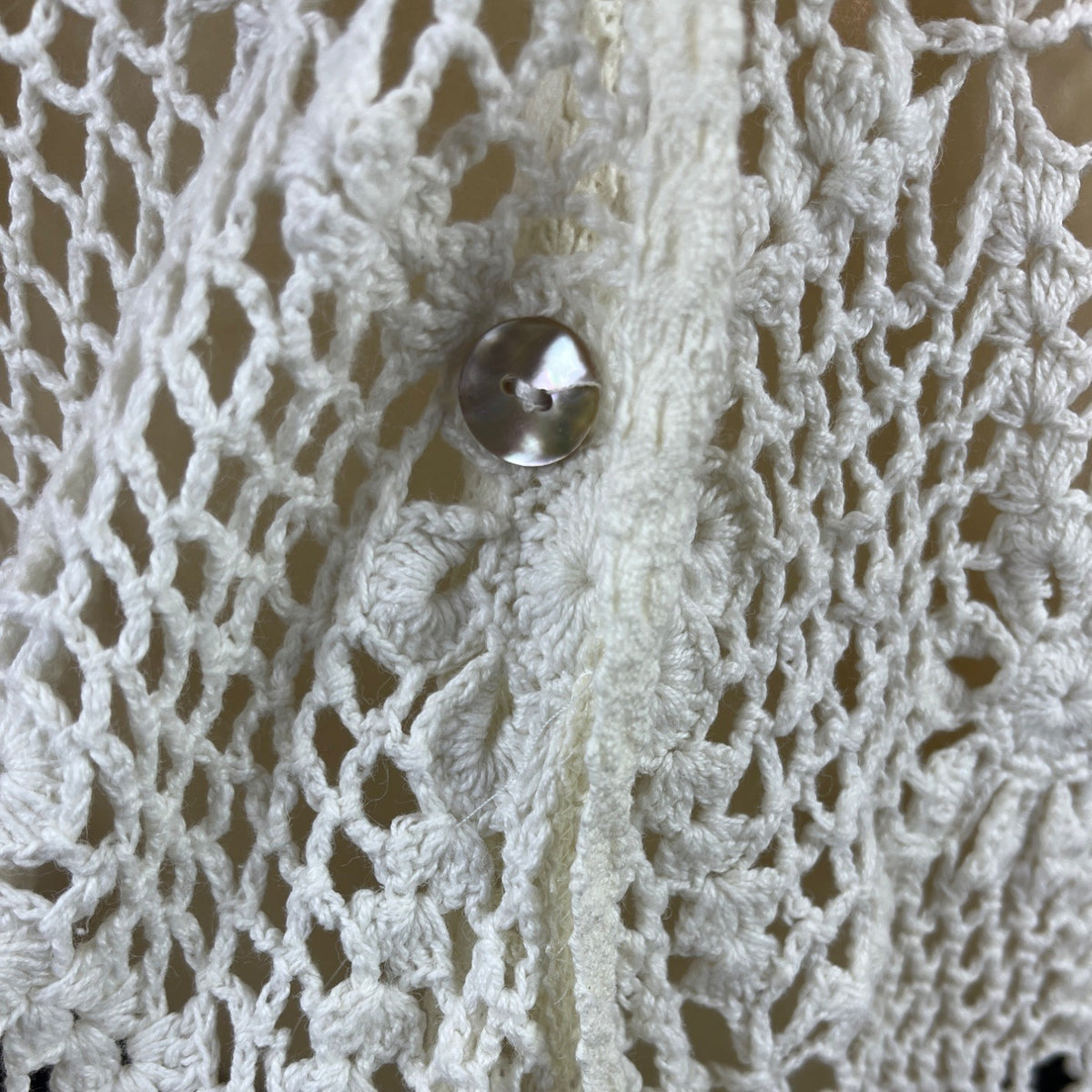 Kathryn Deene Women's Crochet Lace Sleeveless Cardigan Vest Size 22/34