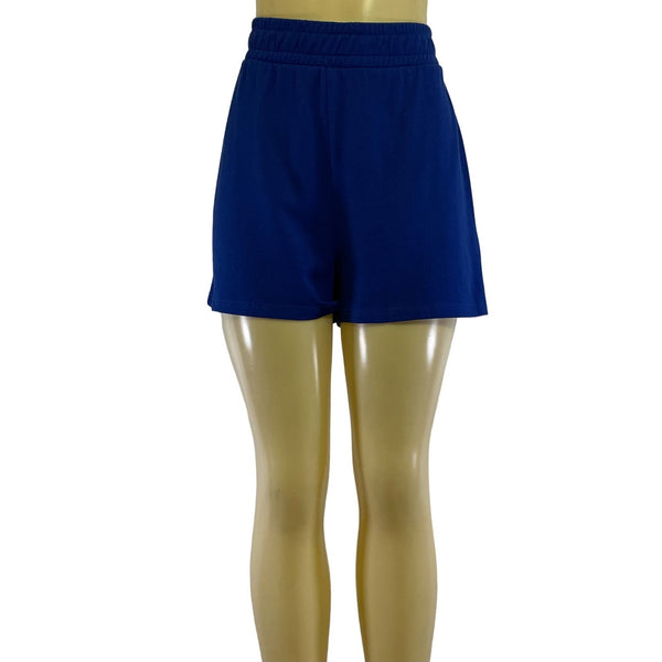 NWT ZARA Cotton Boho Causal Size Large Color Navy Blue Women's Shorts