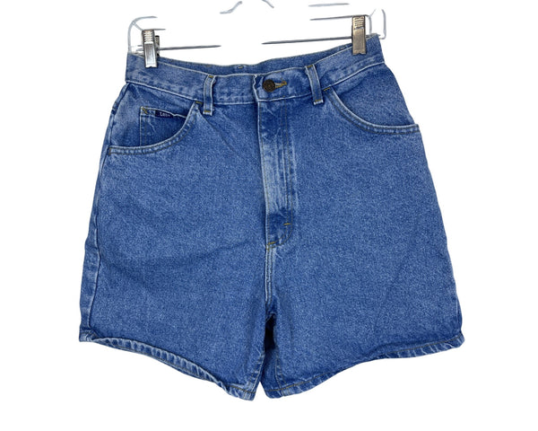 Lee Womens Blue Denim High-Waisted Casual Shorts Size Approximately L Vintage Style