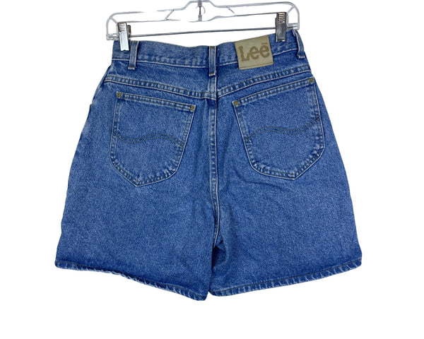 Lee Womens Blue Denim High-Waisted Casual Shorts Size Approximately L Vintage Style