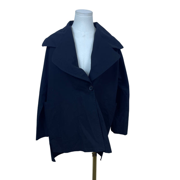 Valentino Womens Black Blouse Stylish Oversized Design Excellent Condition