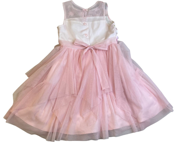 Jona Michelle Baby Girl Pink Floral Tulle Party Dress Sleeveless Size 5