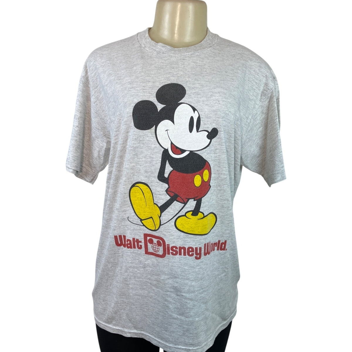 Vintage Walt Disney World Gray T-Shirt With Mickey Mouse Graphic Sz L 42-44