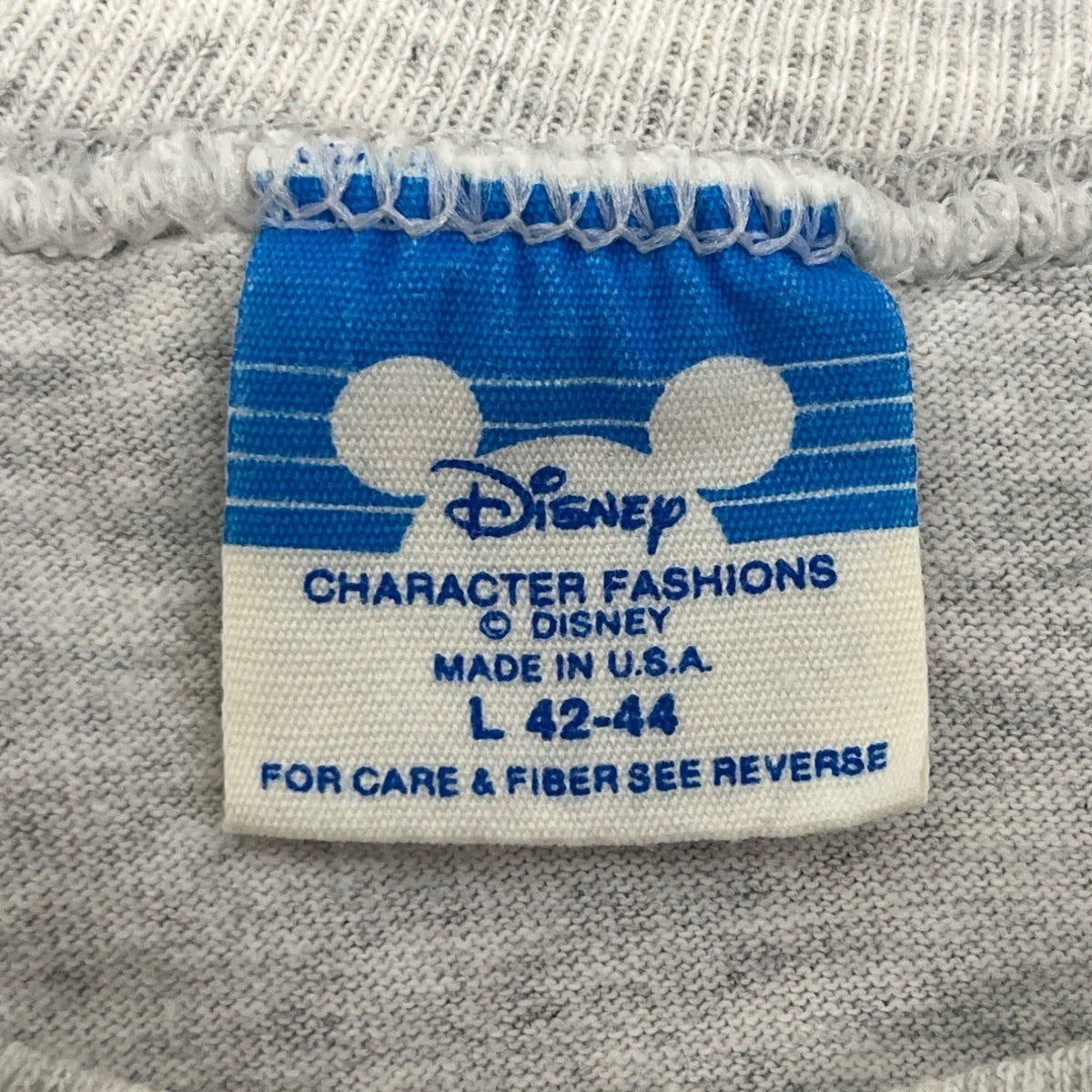 Vintage Walt Disney World Gray T-Shirt With Mickey Mouse Graphic Sz L 42-44