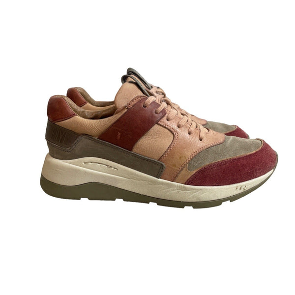 Frye Women's Pink Brown Leather Sport Stud Shoes Sz 8M