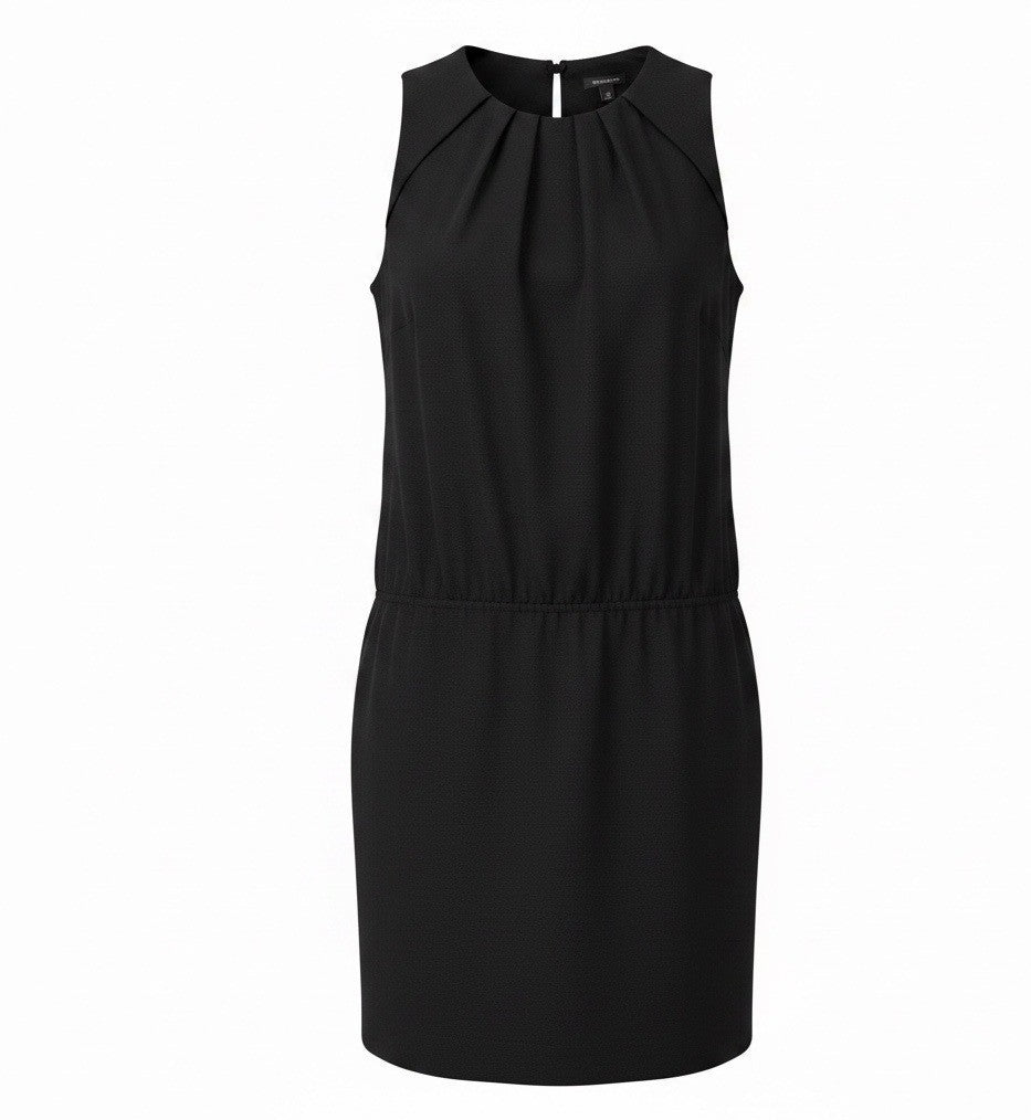 ann taylor black sleeveless dress Women's Shift Keyhole Back Detail Si – Picky Thrifter Sleeveless midi