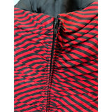 Vintage A.J. Bari Strapless Red & Black Striped Polka Dot Dress Szize 4