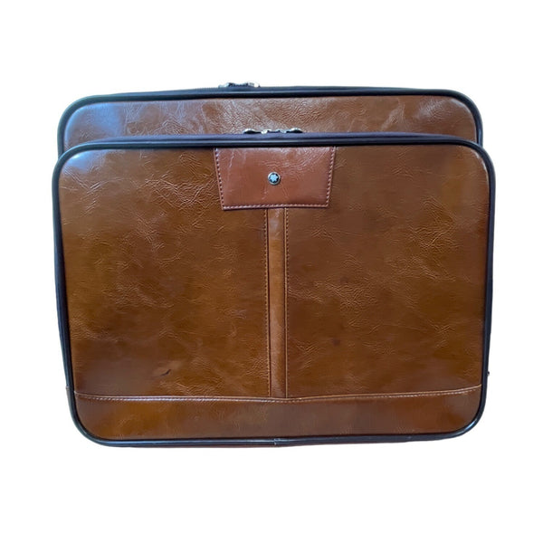 Unbranded Women's Brown Leather Travel Luggage Sz M