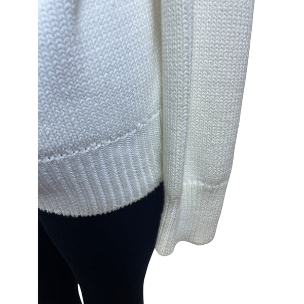 Vintage Fashioned By Pamela Hoke Gold & White Women's Knitted Cardigan