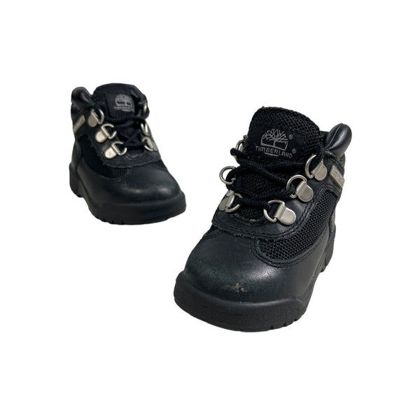 Timberland Toddler Black Leather & Mesh Boots Size 5.5