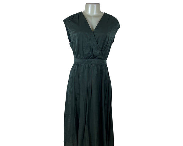 Banana Republic Women’s Green Sleeveless Wrap Midi Dress Size S - New