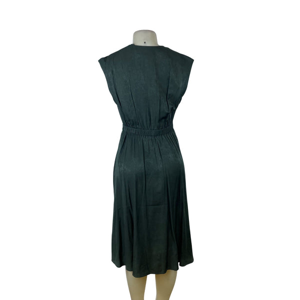 Banana Republic Women’s Green Sleeveless Wrap Midi Dress Size S - New