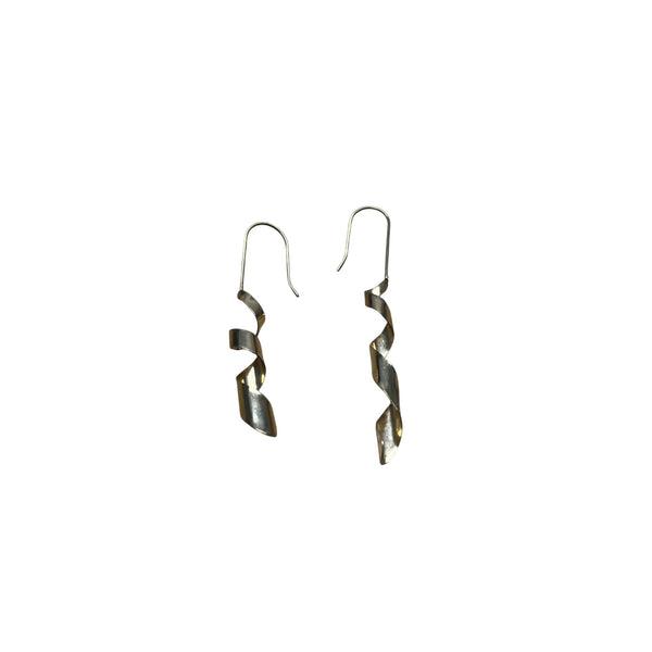 Gold-Tone Twisted Dangle Earrings Lightweight Stylish Drop Design