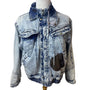 Vintage John Weitz Men's Blue Acid Wash Retro 90's Denim Jacket Sz L
