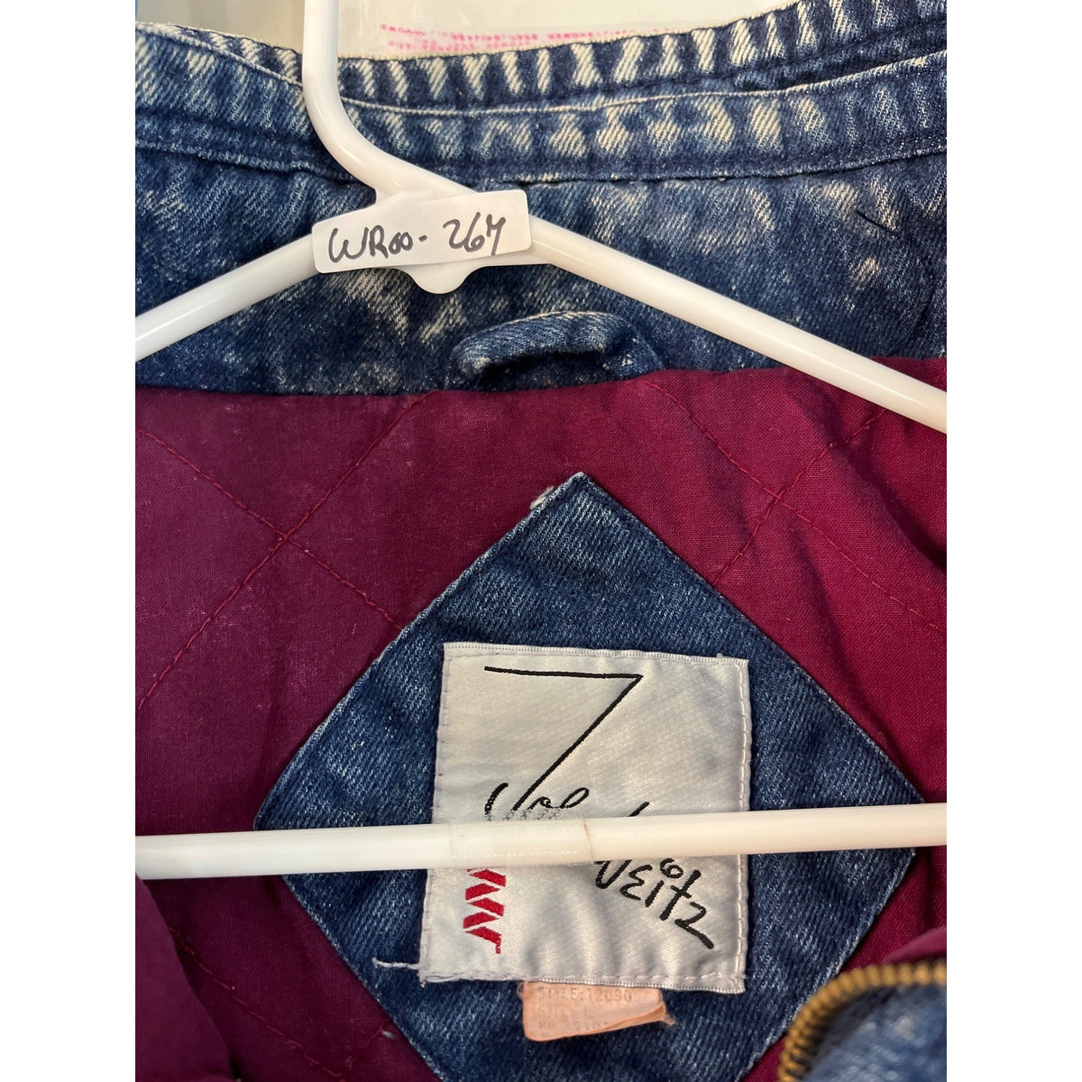 Vintage John Weitz Men's Blue Acid Wash Retro 90's Denim Jacket Sz L