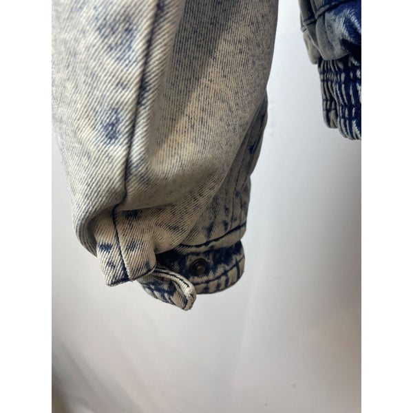 Vintage John Weitz Men's Blue Acid Wash Retro 90's Denim Jacket Sz L