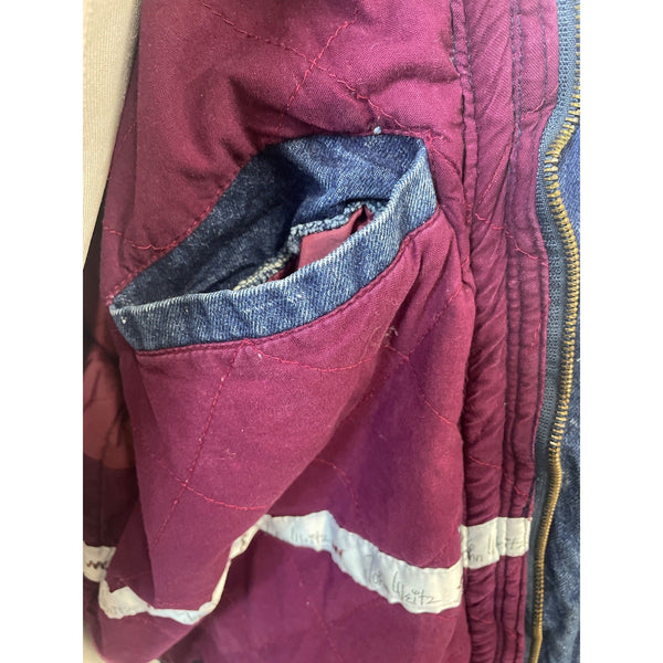 Vintage John Weitz Men's Blue Acid Wash Retro 90's Denim Jacket Sz L