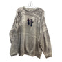 Winona Mens Gray Knit Pullover Sweater XXL Cotton Blend Embroidered Scenic Design
