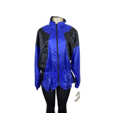 Vintage Nike Womens Track Jacket Blue & Black with Swirl Design Size M- New