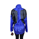 Vintage Nike Womens Track Jacket Blue & Black with Swirl Design Size M- New