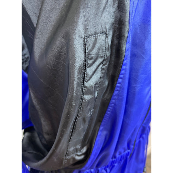 Vintage Nike Womens Track Jacket Blue & Black with Swirl Design Size M- New