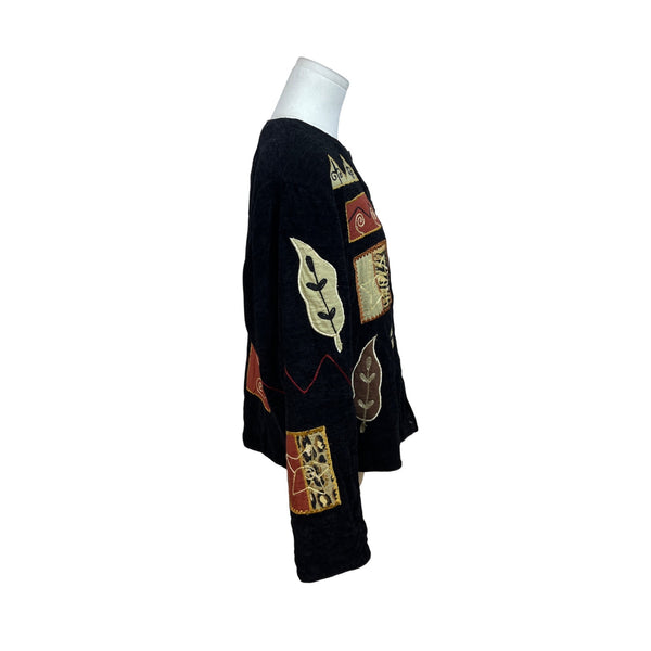 Julia Kin Women's Black Patchwork Jacket Size L