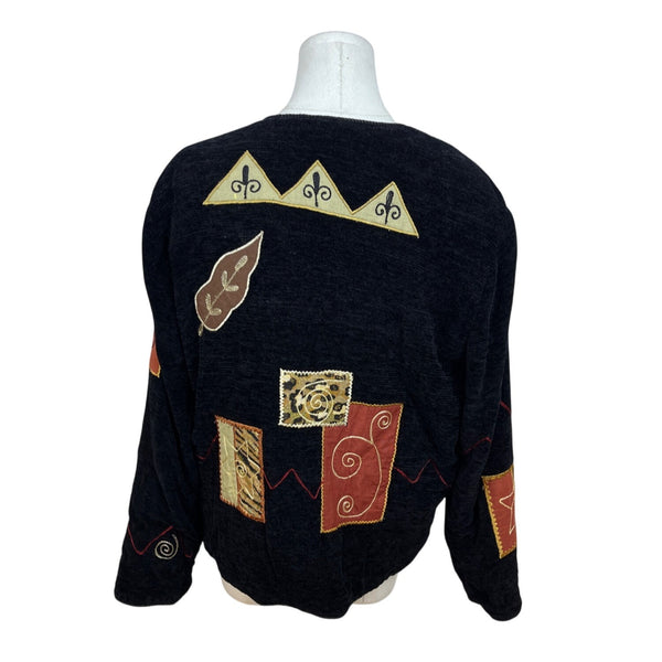 Julia Kin Women's Black Patchwork Jacket Size L