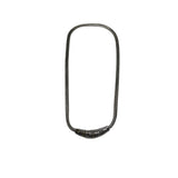 Vintage Silver-Tone Snake Chain Necklace With Ornate Tube Pendant