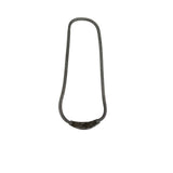 Vintage Silver-Tone Snake Chain Necklace With Ornate Tube Pendant
