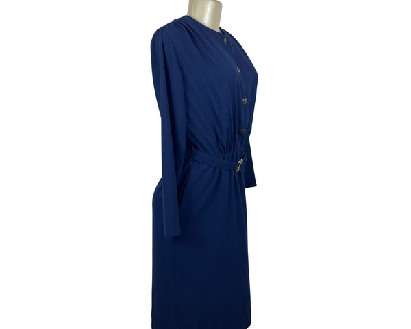 Vintage 80's Tanner Women's Royal Blue Sheath Dress Sz 8 (EUR 40)