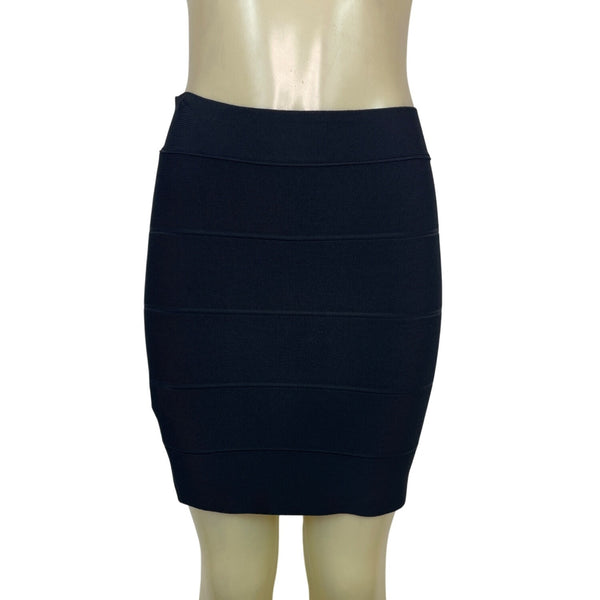 Bcbg Maxarzia Womens Black Bodycon Bandage Skirt Size M