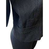 Amanda Wakeley Women's 1/4 Sleeve Round Neck Black Blazer Sz 10