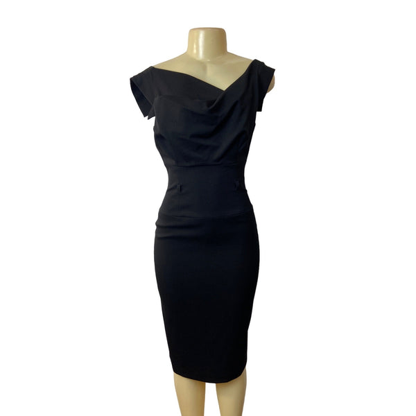 Black Halo Women's Black Sheath Dress Sz 4 (EUR 34) - NEW