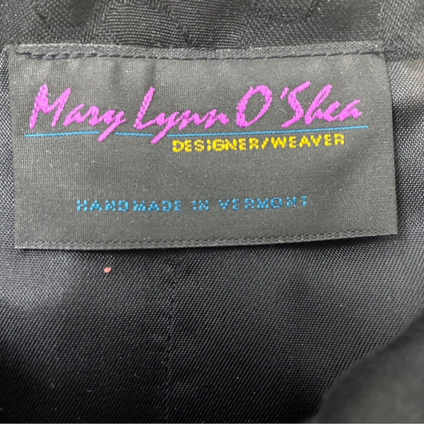 Vintage Mary Lynn O’ Shea Black And Gold Floral Embroidered Jacket Sz P