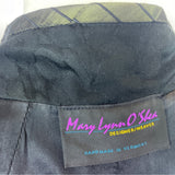 Vintage Mary Lynn O’ Shea Black And Gold Floral Embroidered Jacket Sz P