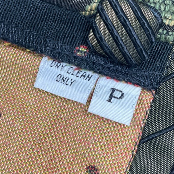 Vintage Mary Lynn O’ Shea Black And Gold Floral Embroidered Jacket Sz P