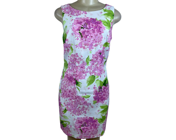 Alyx Women's Floral Print Dress Sleeveless Bright Pink & Green Size 2