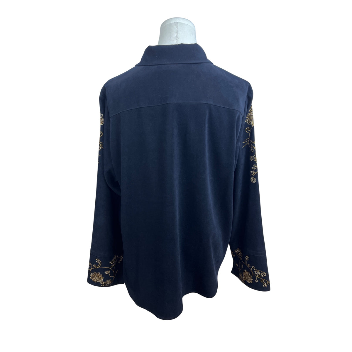 Vintage Victoria Costa Occasion Women's Black Floral Button Up Shirt Size L