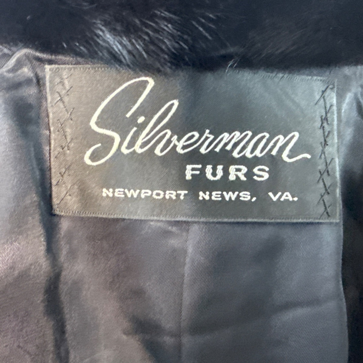 Vintage Silverman Black Sheared Black Mink Fur Coat With Mink Collar & Cuffs Size 8