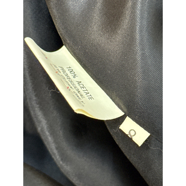 Vintage Silverman Black Sheared Black Mink Fur Coat With Mink Collar & Cuffs Size 8